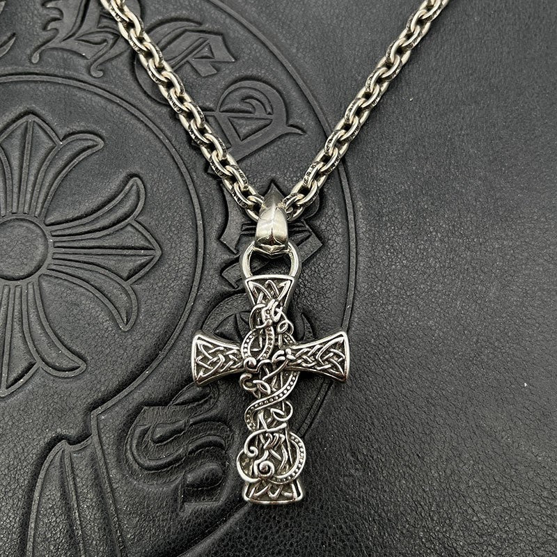 Women's & Men's Large Cross Big Sword Sweater Chain Necklaces