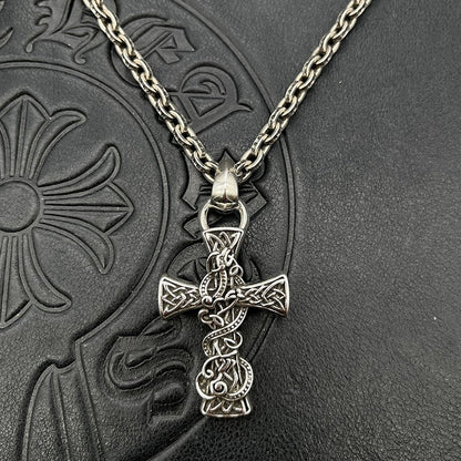 Women's & Men's Large Cross Big Sword Sweater Chain Necklaces