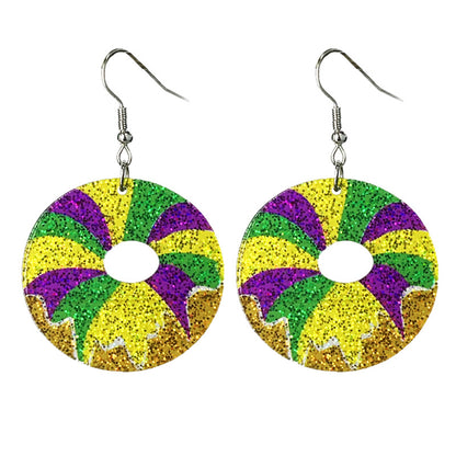 Carnival Shiny Acrylic Simple Party Parade Earrings