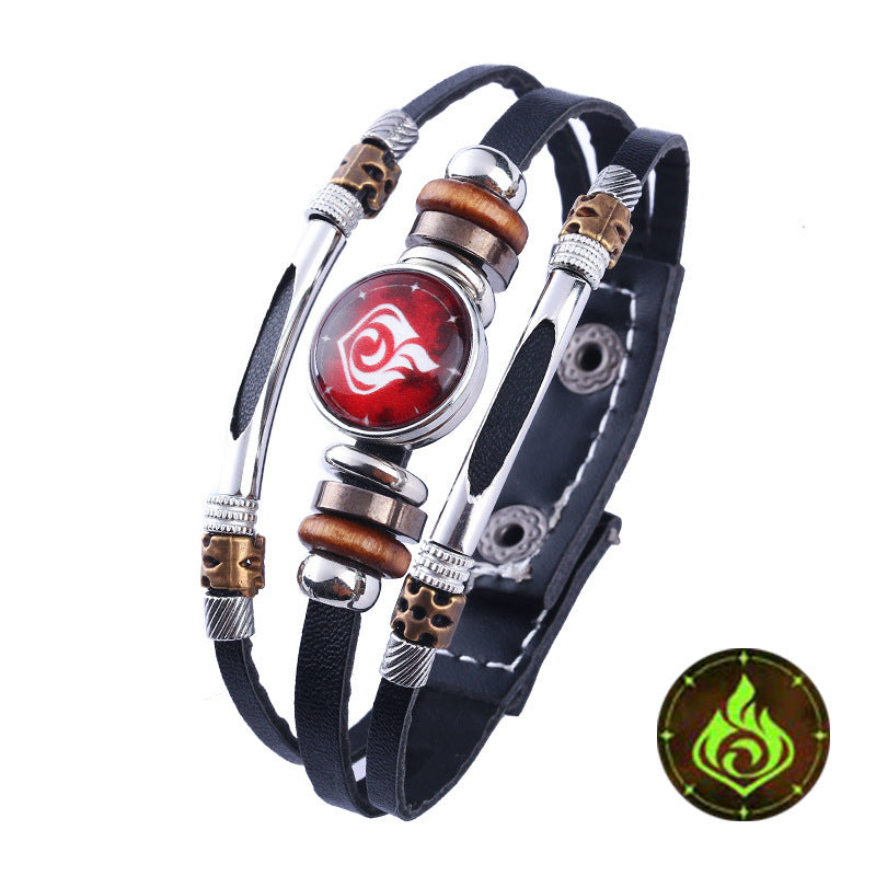 Women's & Men's Game Eye Of Wind Fire Thunder Ice Elements Trendy Bracelets