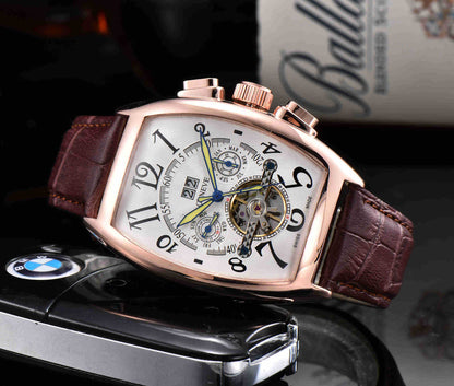 Cool Popular Business Wooden Barrel Watch Mechanical Watches