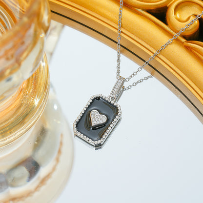 Steel Advanced Design Zircon Clavicle Chain Necklaces