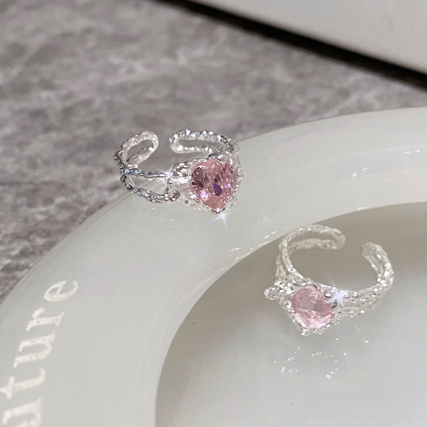Opal Moonstone Colored Gems Zircon Pink Diamond Female Rings
