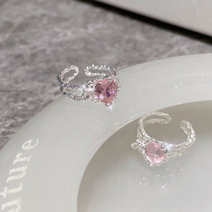 Opal Moonstone Colored Gems Zircon Pink Diamond Female Rings