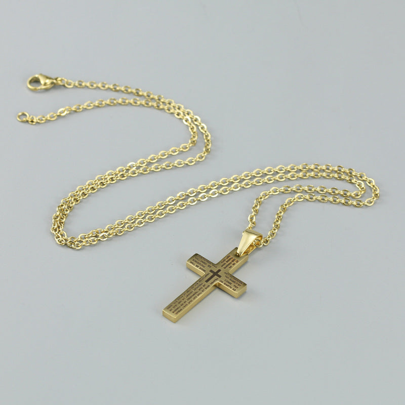 Men's Stainless Steel Cross Jewelry Ornament Accessories Pendants