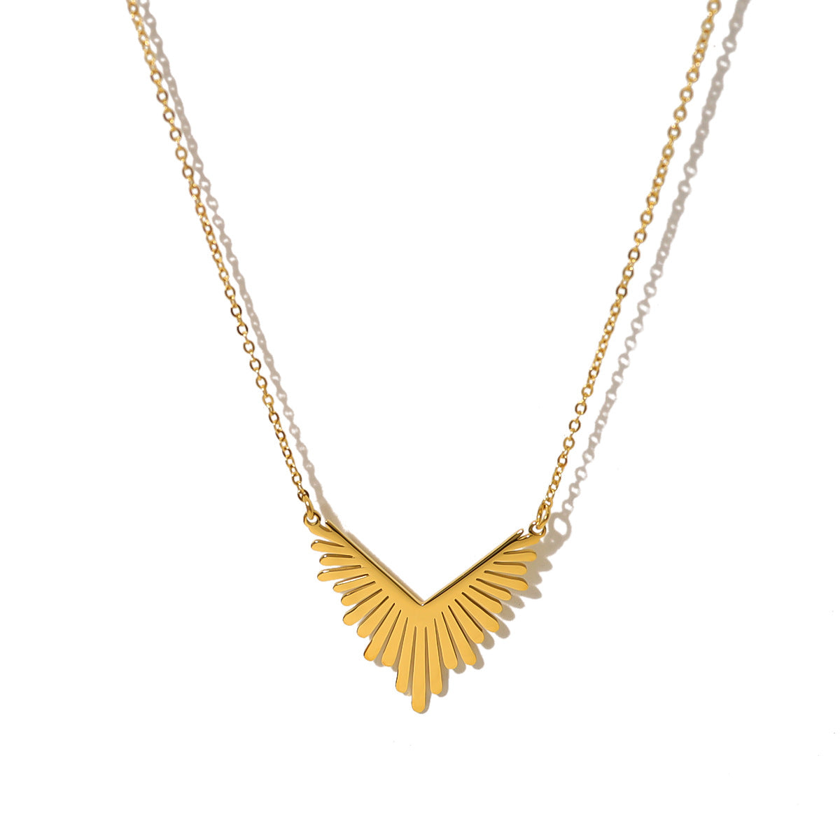 Sunflower Series Suit Gold Titanium Steel Choker Necklaces
