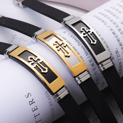 Men's Hand Jewelry Stainless Steel Electroplated Cutting Bracelets