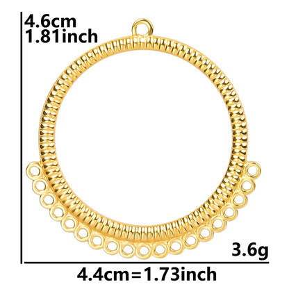 Stainless Steel Round Connector Ornament Accessories Light Necklaces