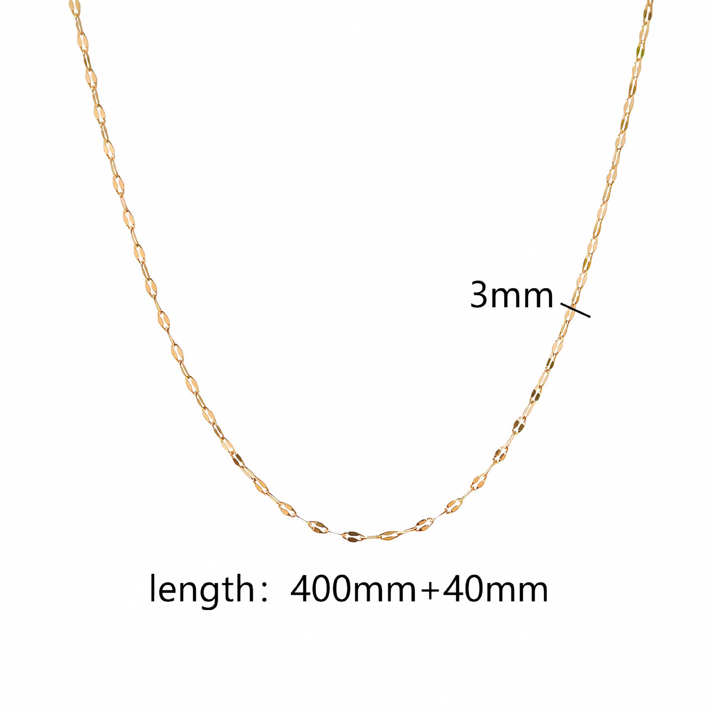 Gold Plated Chain O-shaped Figaro Personality Necklaces