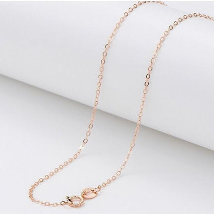 Sier O-shaped Chain Box Clavicle Ornament Necklaces