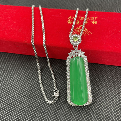 Imitation Jade Inlaid Gourd Peace Buckle Beans Pendants