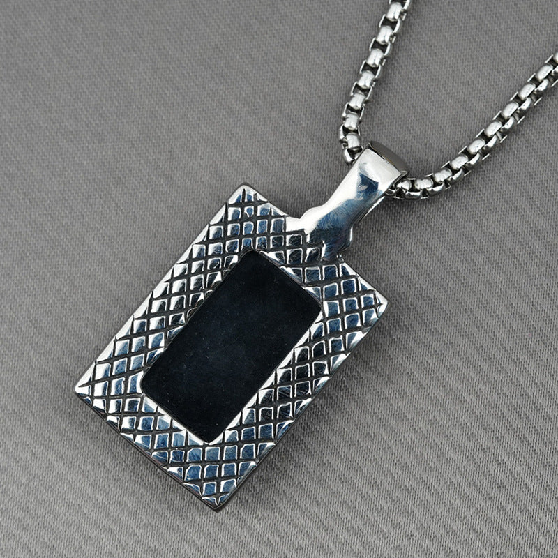 Live Black Zircon Lucky Boys Titanium Pendants