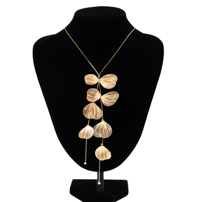 Women's Gold Silk Chain Cold Style Design Necklaces