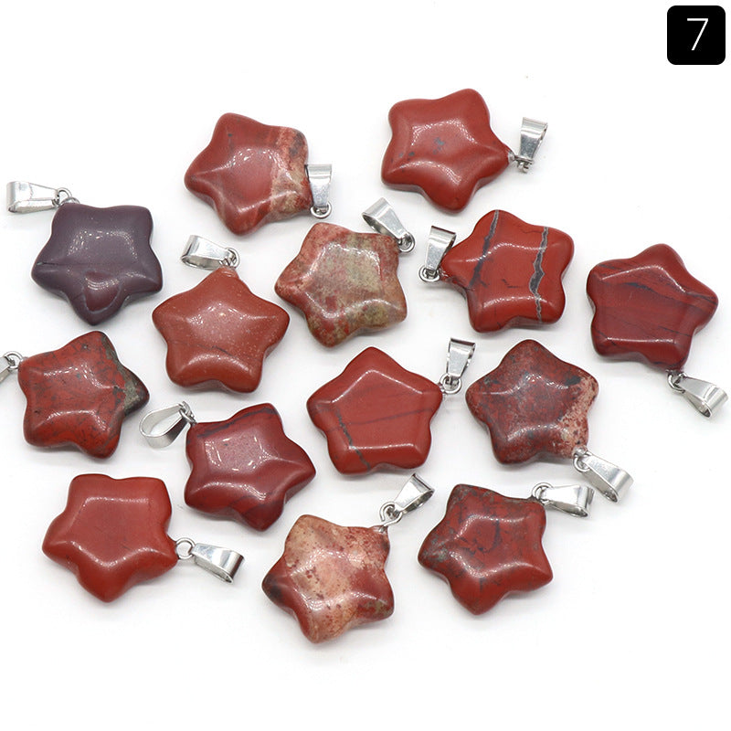 Beautiful Five-pointed Star Natural Stone Accessories Pendants