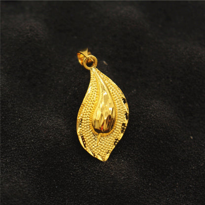 Gold Love Long Water Drop Clavicle Pendants