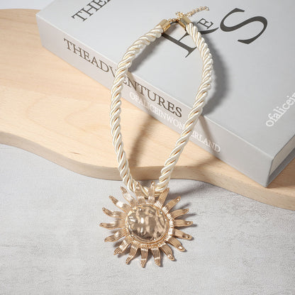 Simple Sunflower Alloy Beach Vacation Style Pendants