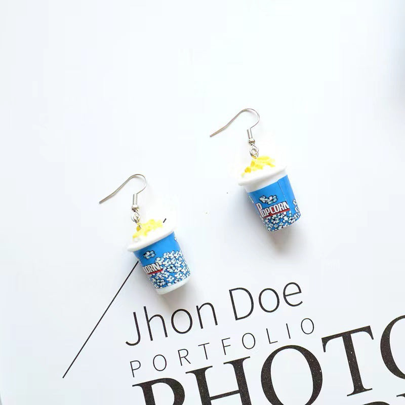 Ice Cream Candy Drink Resin Homemade Earrings