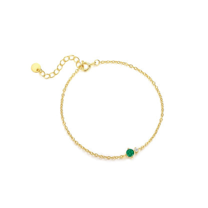 Sier French Entry Lux Colorful Zircon Bracelets