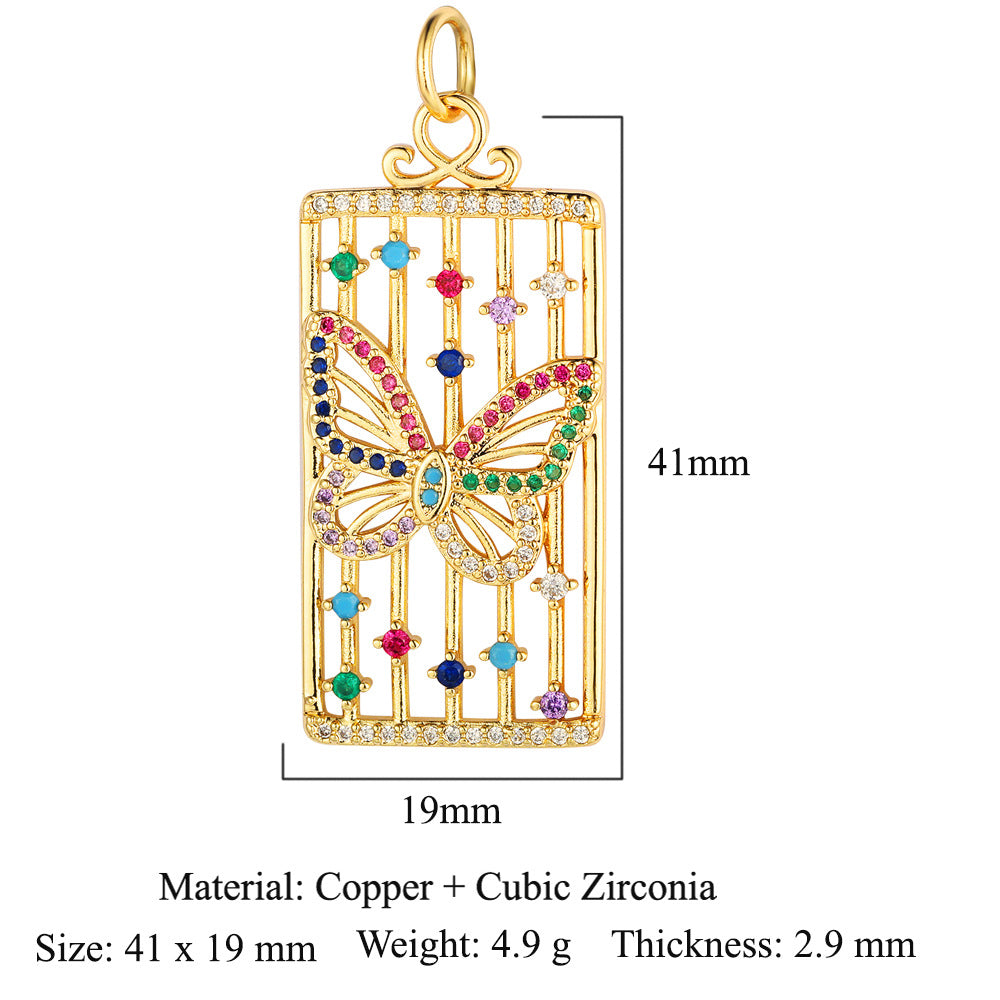 Palm Eyes Face Crown Snake Star Butterfly Rectangle Pendants