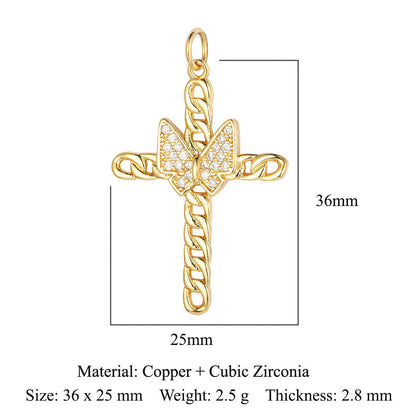 Cross Jade Copper Zircon Ornament Accessories Micro Bracelets