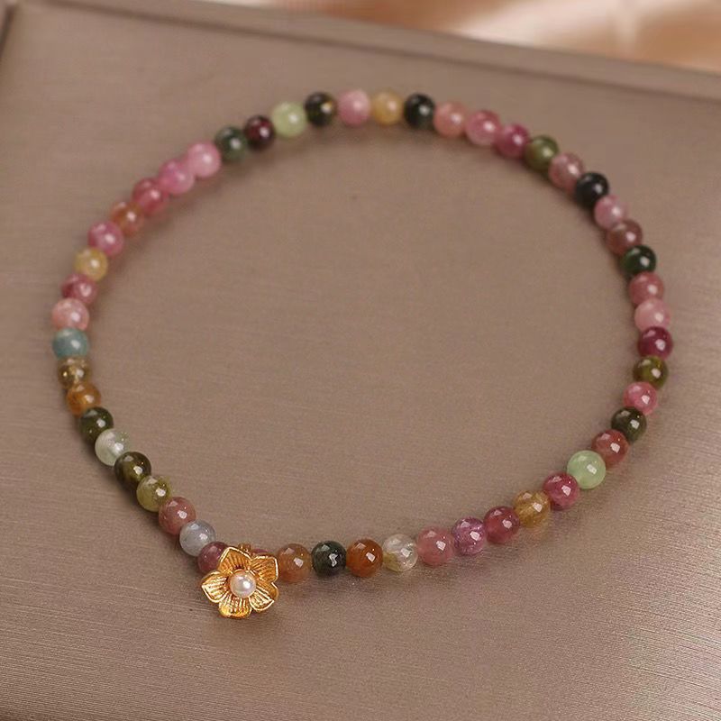 Style Chinese Color Tourmaline Jade Design Bracelets