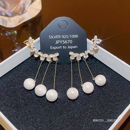 Women's Zircon Tassel High-grade Light Luxury Delicate Earrings