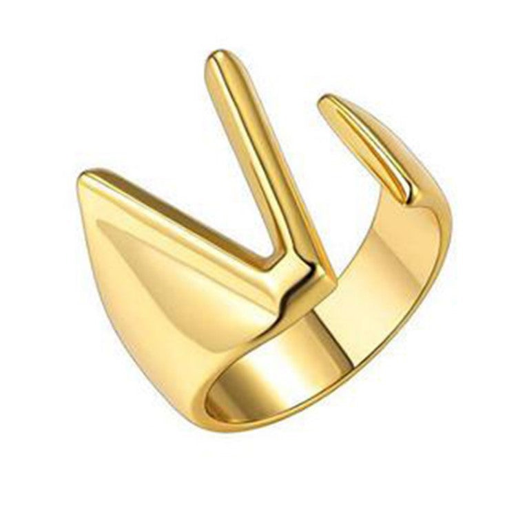 English Letters Female Opening Adjustable Fashion Rings