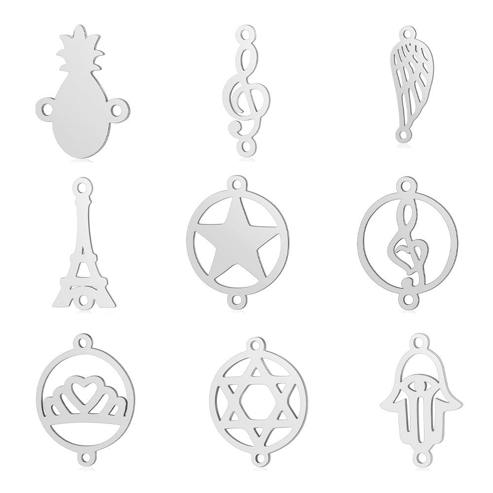 Steel Peach Heart Ornament Accessories Palm Pendants