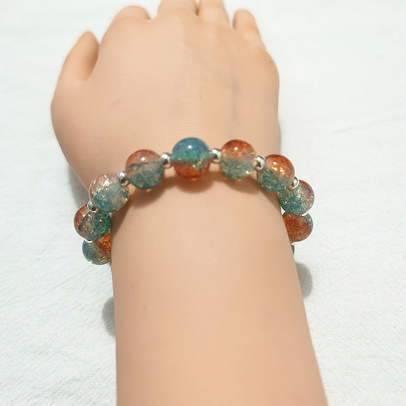 Super Fairy Orange Blue Jade Broken Glass Butterfly Bracelets