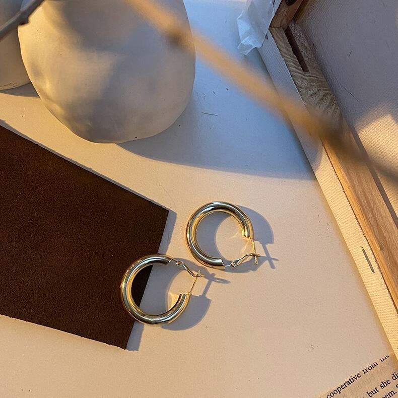 Needle Real Gold Plating Hollow Brass Rings