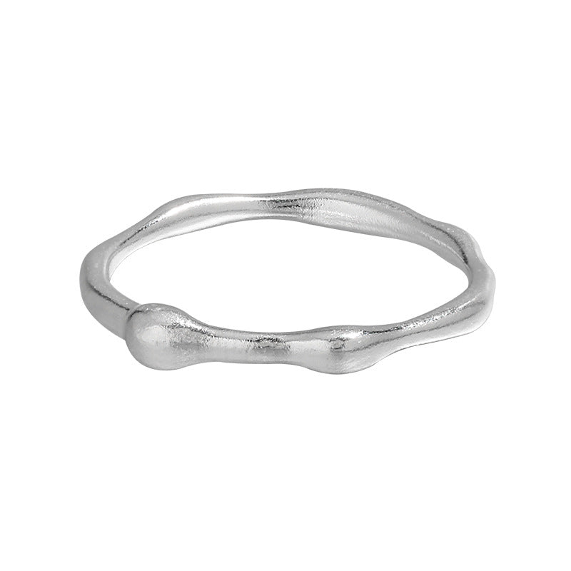 Women's Irregular Minimalist Texture Cold Style Twin Rings