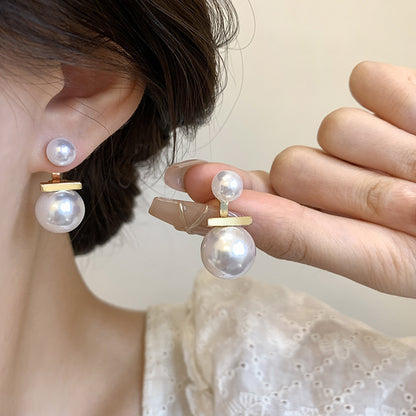 Light Luxury Minority Bow Pearl Graceful Earrings