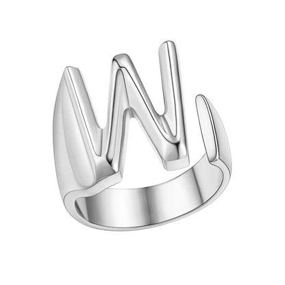 English Letters Female Opening Adjustable Fashion Rings