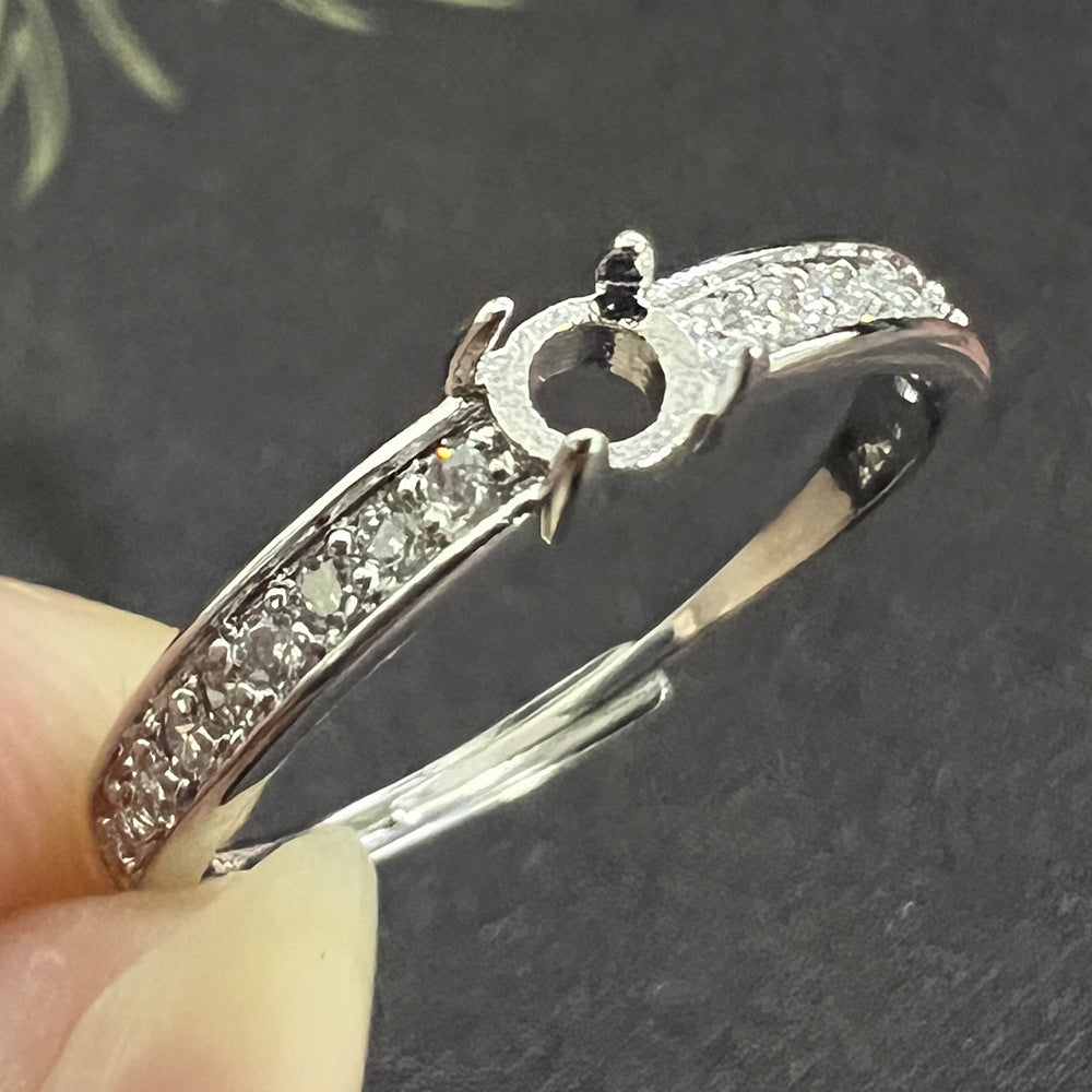 Frame Open Mouth Autumn Copper Alloy Electroplating Sier Rings