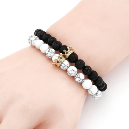 Combination Haematite Evil Eye Trendy Retro Bracelets