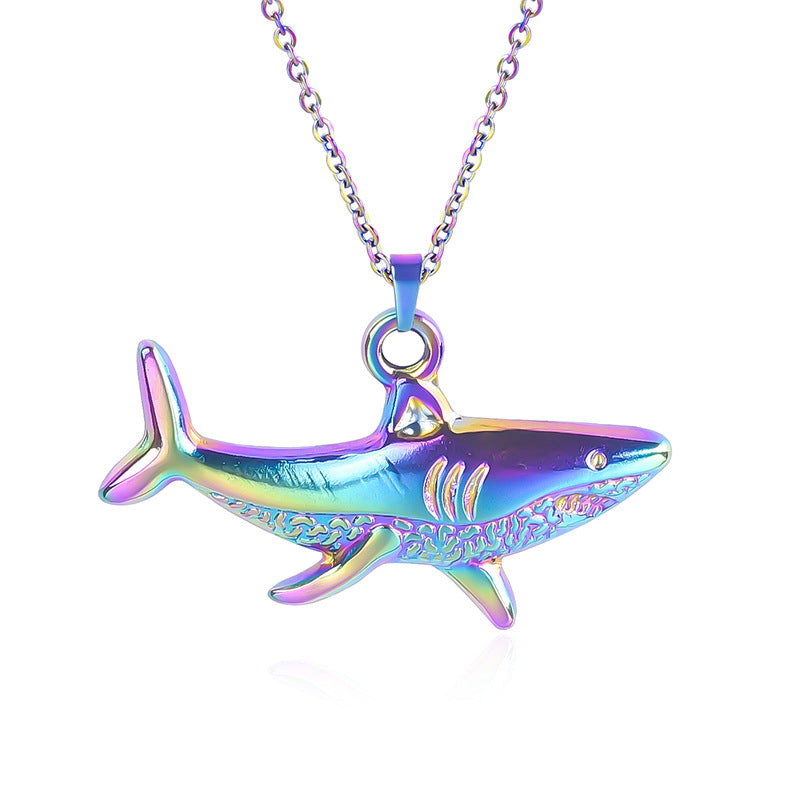 Steel Colorful Shark Ornament Stainless Accessories Pendants