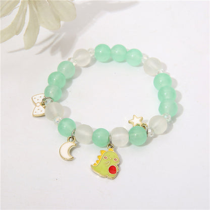 Women's Crystal String Beads Cartoon Star Moon Bracelets