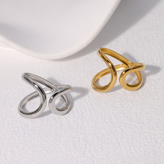 Style Personality Advanced Sense Gold-plated Open Rings