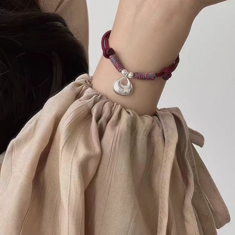 Women's Safety Lock Tassel Ancient High Sense Bracelets