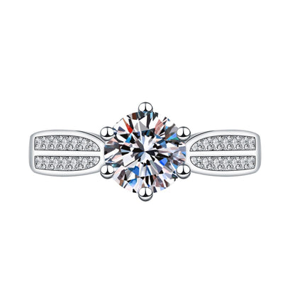 Elegant Imitation Moissanite Open Adjustable Live Broadcast Rings