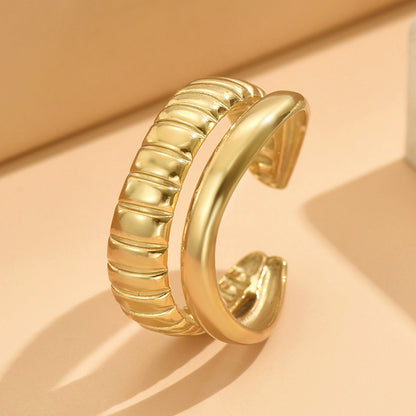 Shell Thread Design Open Stainless Steel Rings