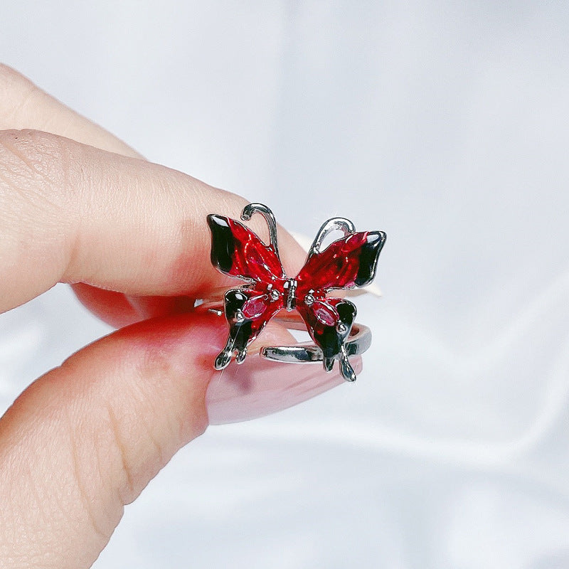 Glazed Butterfly Opening Female Temperamental Minority Rings