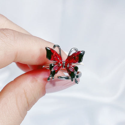 Glazed Butterfly Opening Female Temperamental Minority Rings