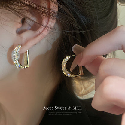 Design Senior Gold Female Sweet Cool Eardrops Earrings