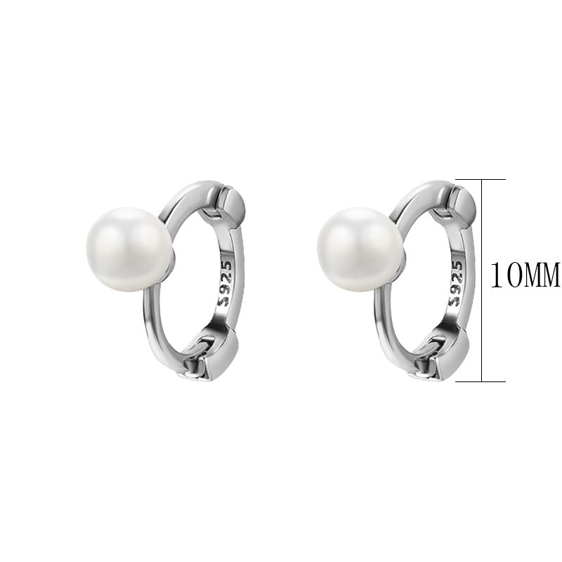 Women's Pearl Ear Clip For Sterling Sier Korean Style Earrings