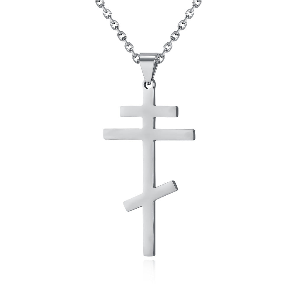 Orthodox Stainless Steel Cross Shelf Unisex Pendants