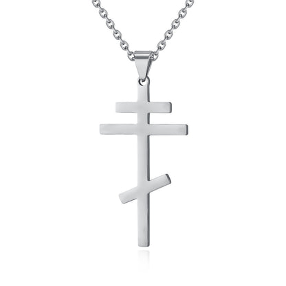 Orthodox Stainless Steel Cross Shelf Unisex Pendants