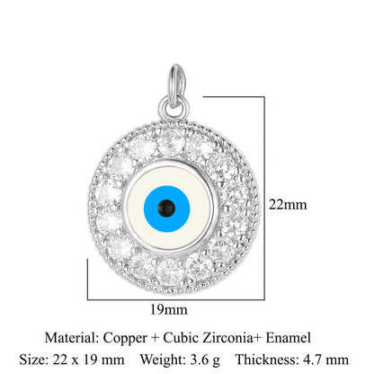 Copper Zircon Star Crown Eyes Ornament Bracelets