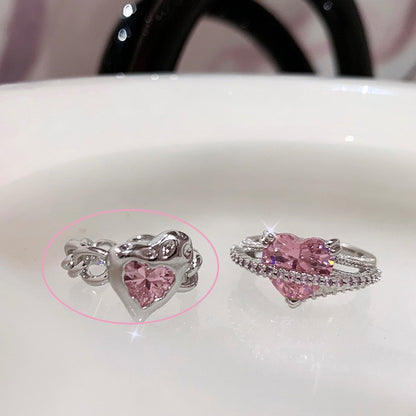 Opal Moonstone Colored Gems Zircon Pink Diamond Female Rings