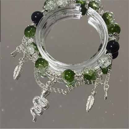 Chinese Style Lucky Bag Beaded Bamboo Bracelets